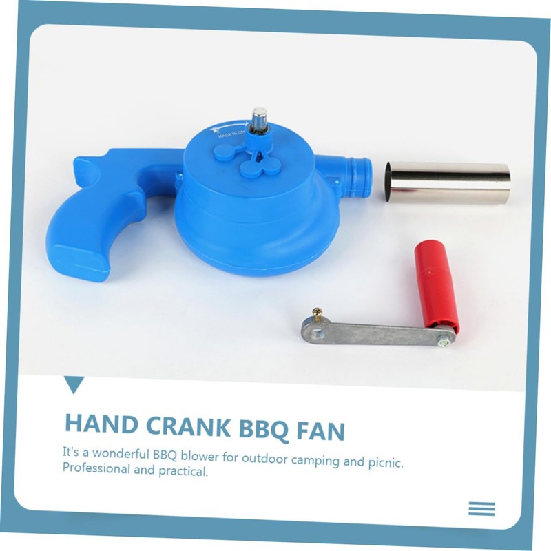 Kisangel Bbq Air Blower Hand-cranking Fan for Outdoor Cooking Portable