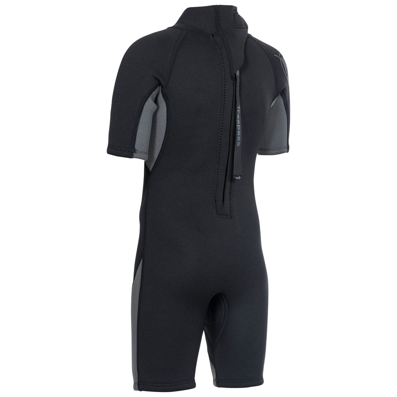 Trespass Scuba, Black, 2/3, Short 3mm Neoprene Suit with 7mm