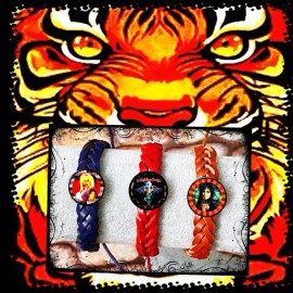 MOTLEY CRUE THREE LEATHER BRACELETS HEAVY  METAL  ACCESSORIES 🤘