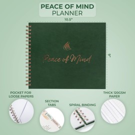 Clever Fox Peace of Mind Planner – Guided End of Life Organizer, Personal Record Book & Emergency File for Important Information (Dark Green)