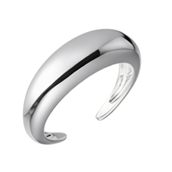 BAPLU Women's Ring, Thick, Large, 925 Silver, One Size Fits
