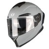 1Storm Motorcycle Full Face Helmet Dual Lens/Sun Visor Cement Grey