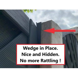 Tape Tech Fence Panel Wedges (20 Pack) Fence Panel Noise Stoppers Security Brackets Stop Fence Panels Rattling & Banging in the Wind