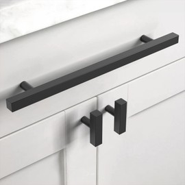 Astrée 10 Pack 192mm Black Kitchen Handles Stainless Steel Kitchen Cupboard Handles Cabinet Handles Cupboard Door Handles Drawer Handles Wardrobe Handles