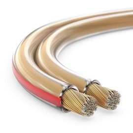 Toolcity Speaker Cable Twin Wire) 2 x 2.5 mm² Box Cable/Audio Cable – 10 M Transparent