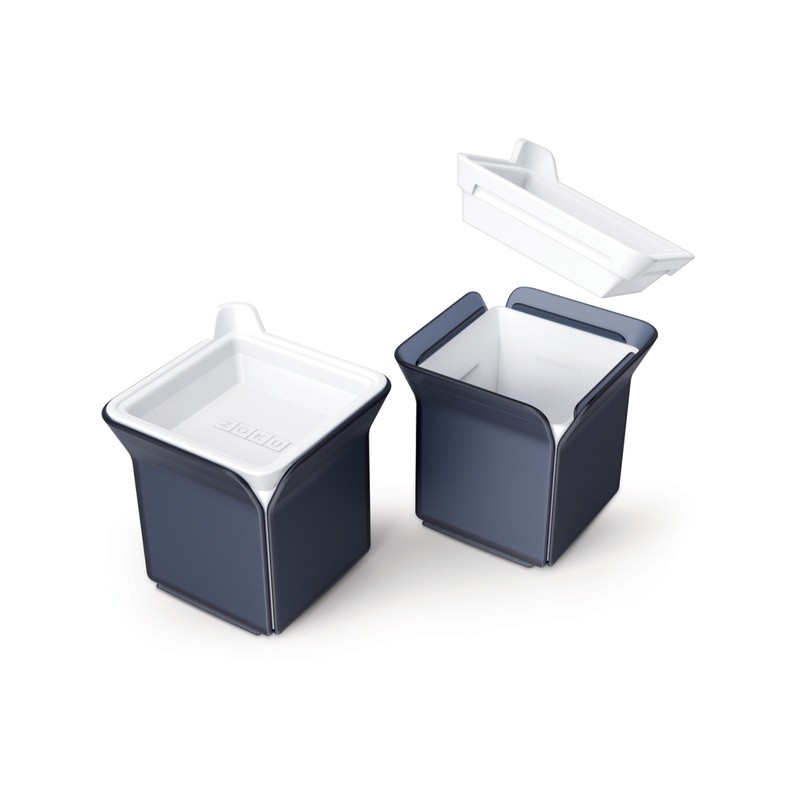 ZOKU Silicone Cube Ice Molds, Set of 2 Stackable Square-Shaped