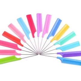 4 iron tail combs - 4 pink 00184WT / 철 꼬리빗 4개 - 핑크 4개 00184WT