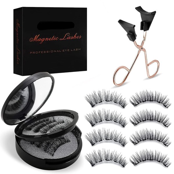 Magnetic Eyelashes, Reusable Magnetic Lashes Natural Look, with Applicator, Easy
