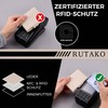 RUTAKO Slim Wallet with Coin Compartment, Mini Wallet for Men