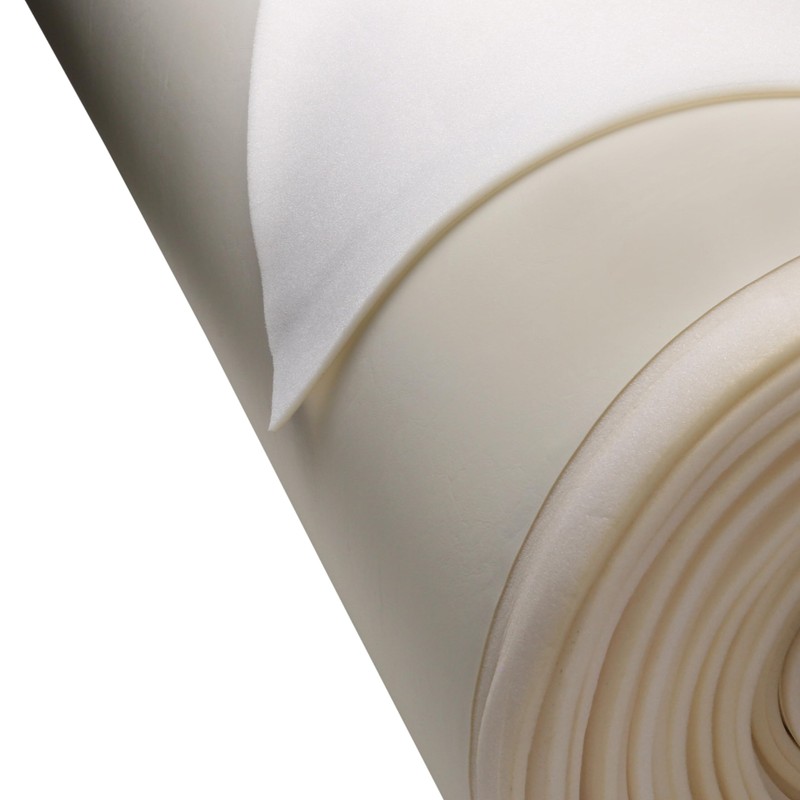 1/4" Foam Backed Marine Vinyl Upholstery Fabric Off White Sample