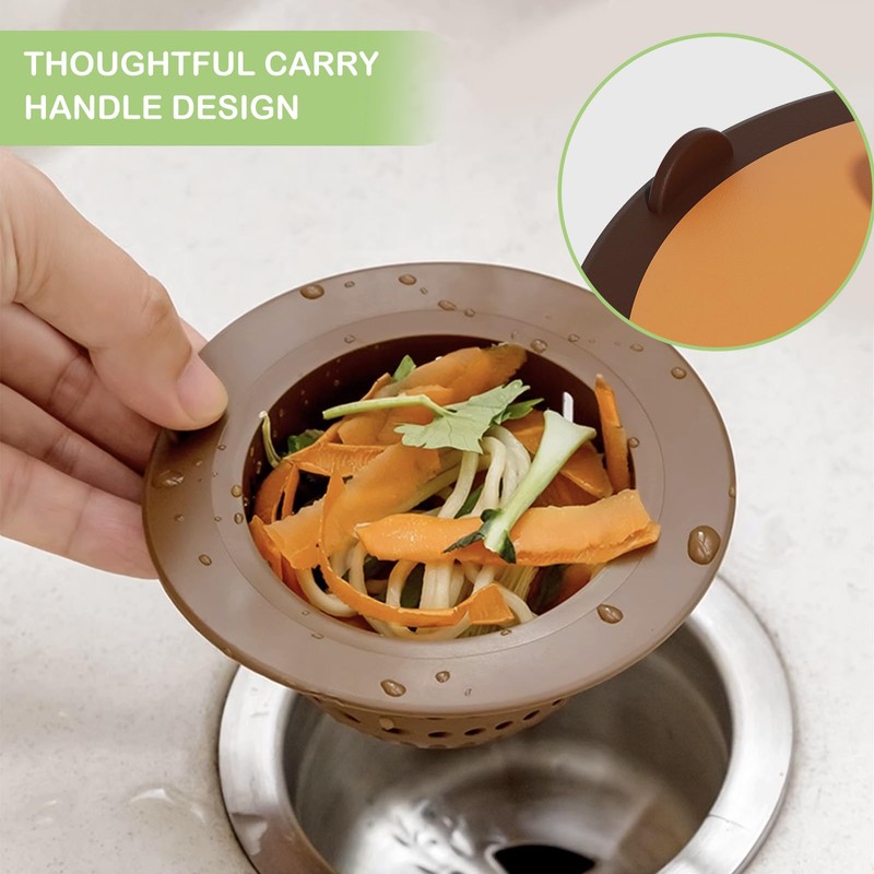 2-Pack Kitchen Sink Strainers, Compatible with Most Sink Drain Baskets,