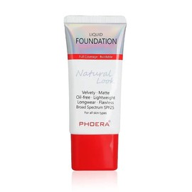 ONEKLIK Phoera Foundation Full Coverage Foundation Soft Matte Liquid Foundation Makeup Flawless Cream Smooth Waterproof Lightweight 24HR Long Lasting New Formula Tube Pack (102 Nude)