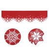 Simhomsen Embroidered Snowflakes Mantel Shelf Top Scarf Runner for Christmas