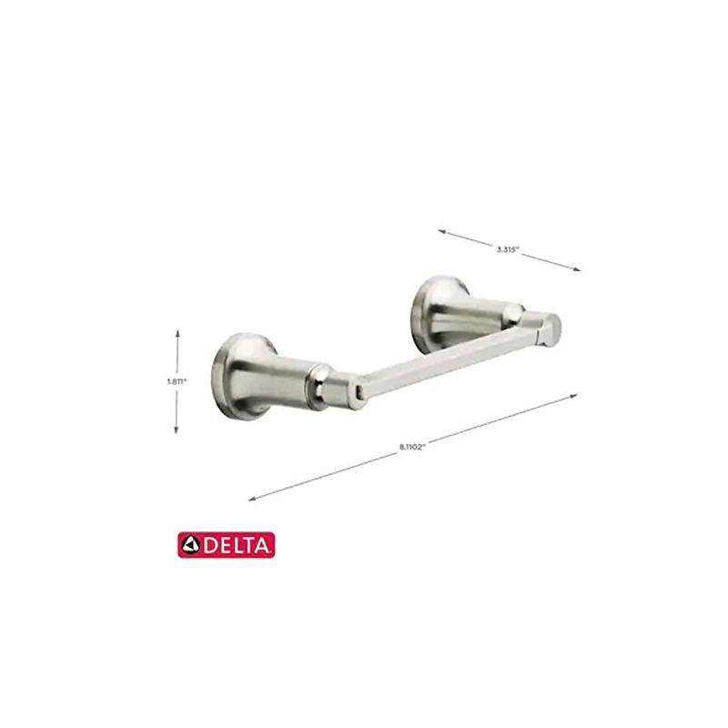 Delta Alux Brushed Nickel Surface Mount Pivot Toilet Paper Holder