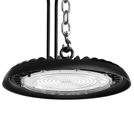 Sunco High Bay LED Shop Lights UFO for Workshop, Commercial Warehouse Lighting Fixture, 200W, 28000 LM, 4000K Cool White, Dimmable, Plug & Play, Wet Rated, UL/DLC.