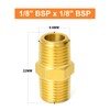 GASHER 10PCS Brass Pipe Fitting, Reducing Hex Nipple, 1/8-Inch Male