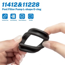 11228 11412 L Shape O Ring Gasket, Rubber Pool Sand Filter Hose Seal Replacement, Durable Leak-Proof Design, Compatible with Intex Sand Filter Pump Motor Accessories (5pcs 11228 & 5pcs 11412)