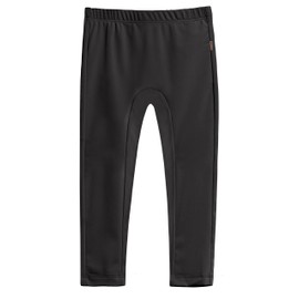 Made in USA Girls Swimming Suit Bottom Leggings Long Jammer Shorts for Pool or Beach with SPF50+ Sun Protection, Black, 4T