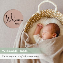 Tiny Trees Baby Monthly Milestone Marker Discs - Modern Discs with Reversible Photo Props for Baby Announcement and Milestones, Gender-Neutral Gift for Newborn Boy and Girl