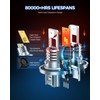 H13/9008 Bulb, 1200% Brighter Output 6500K Bright White, Simple Plug