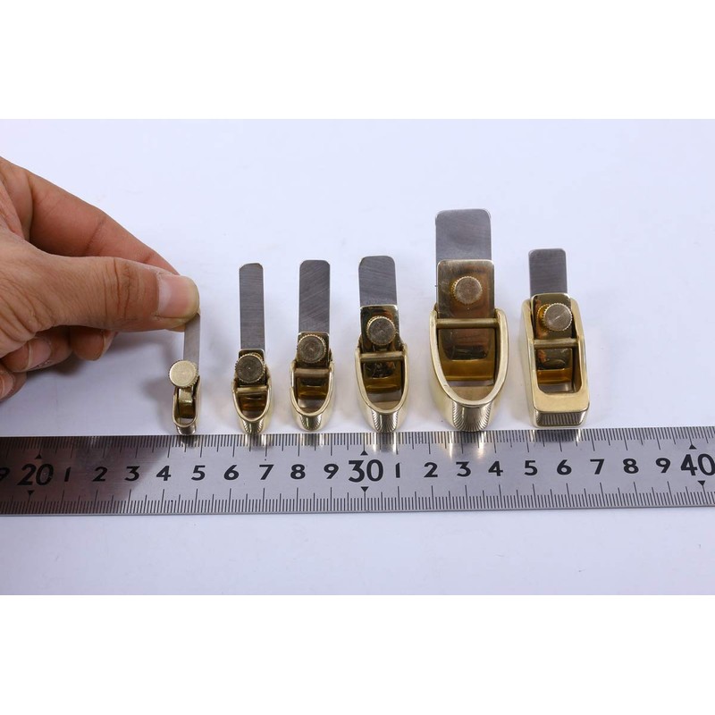 6pcs violin making tools Brass Mini Planes convex bottom tool