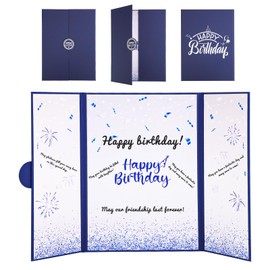Birthday Signature Guest Book, Greeting Card Display Big Happy Birthday Signing Card Large Greeting Card Guest Book Birthday Party Decorations Birthday Gifts for Girls Women (Type B)