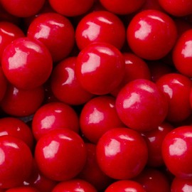 Gumballs for Candy Buffet and Party Favors - 2 LB Flavored 1 Inch Wedding Gumballs - Oh! Nuts (Red Pearl Gumballs)
