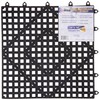 Winco Interlocking Bar Mat, 12 by 12-Inch, Dark Smoke,Black,Medium
