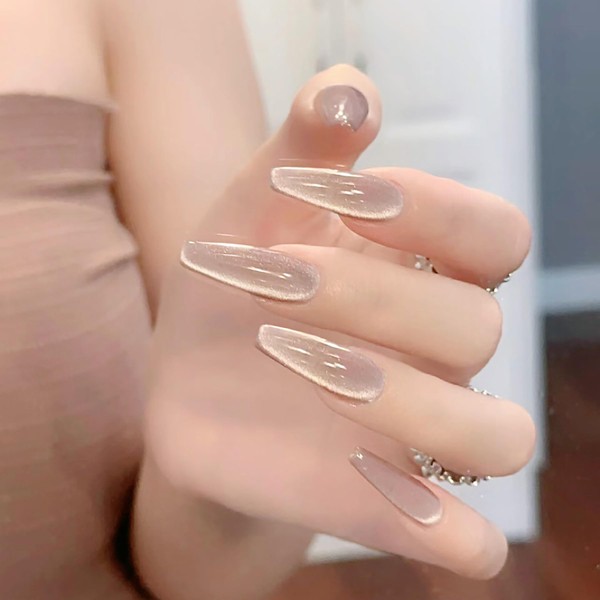 Nail Tip, Long False Claws, Stylish, Magnet, Cat Eye, Long