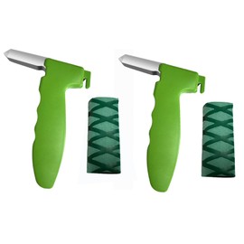 SUPRNN 3 in 1 Portable Car Door Handle for Elderly, Auto Cane with Window Breaker Seatbelt Cutter, Easy Exit Handle for Car, Car Cane Door Handle for Elderly and Handicapped (2, Green)