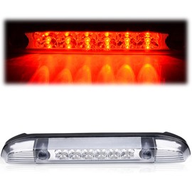 G-PLUS LED 3rd Rear Brake Light Cargo Lamp Compatible With Nissan Frontier Pickup 2001-2004,3rd Tail Brake Light Cargo Lamp, Chrome Housing Clear Lens