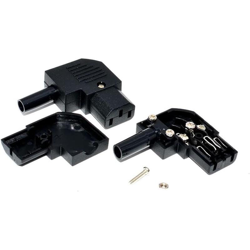 Toptekits IEC C13 Right Angle IEC Connector,IEC 320 C13 Female