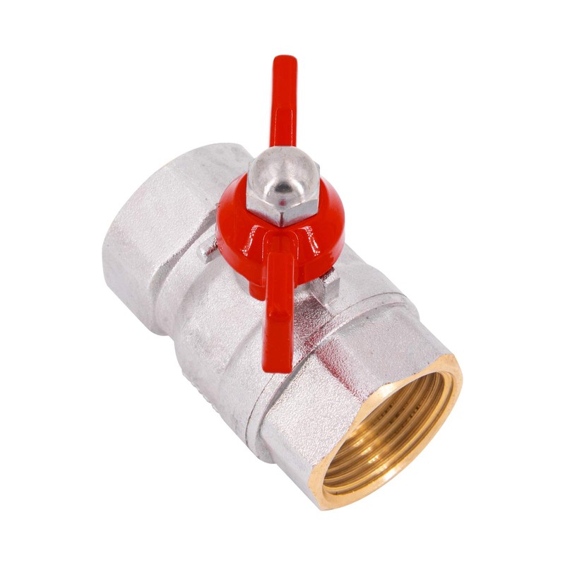 Genebre Brass Ball Valve with Red Wing Handle - Internal