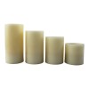 EcoGecko Set of 4 Flameless LED Pillar Candles Timer Real