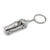 H-Customs Racing Car Antique Silver Keyring Pendant, silver