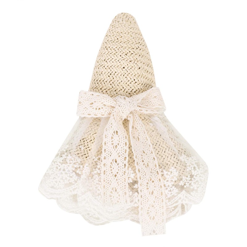 Straw Hat Girls Summer Beach Hat Anti UV Straw Hat