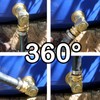 90 Degree Garden Hose Elbow 2 Pack, Solid Brass Swivel