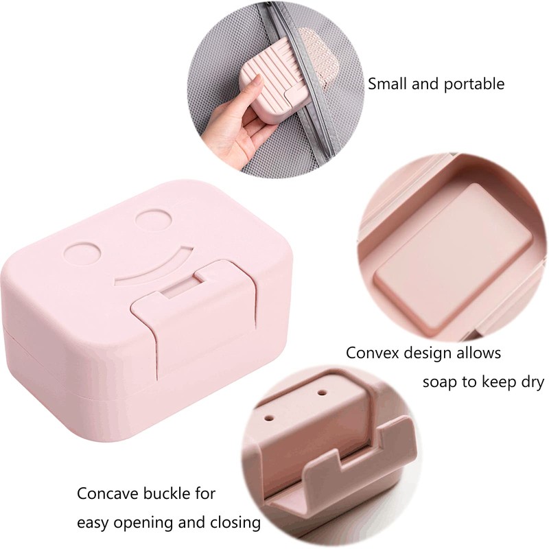 Pack of 3 Soap Boxes, Waterproof Travel Soap Box, Square