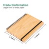CWUINT 4 Set Lined Bamboo Journal Notebook,80 Pages,5.3”*7.2”,Hardcover Executive Notebooks,Daily