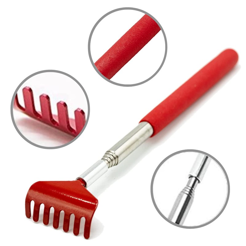 Glamified Back Scratcher, Stainless Steel Back Scratcher Massager, Telescoping Scratching