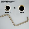 RANDOM 16 inch Brushed Gold Shower Head Riser Pipe,S Shaped