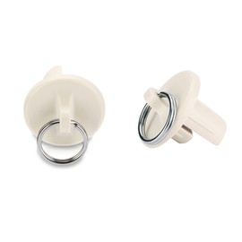 Vasteo Shade Accessories End Cap with Ring,Weather Resistance,for Coolaroo Exterior Roller Shade,Outdoor Blinds,Roller Shades(Sand,1 Pair)