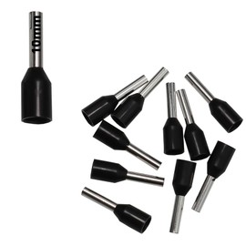 Wire End Ferrules (10, Black, 1.5 mm² - 10 mm)