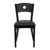 Flash Furniture HERCULES Series Black Circle Back Metal Restaurant Chair