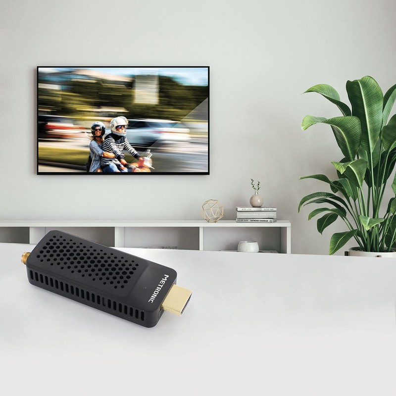 Metronic 441625 Tuner Receiver DVB-T DVB-T, Supports DVB-T2 Dongle Stick