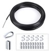 Amadget Stainless Steel Black Wire Rope, Globe String Lights Hanging