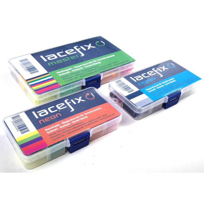 lacefix Master Fashion Fit Repair Kit for Shoelaces, White