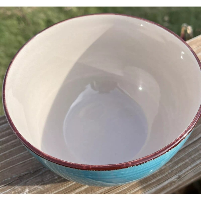 Royal Norfolk (4) Royal Norfolk Blue Swirl Bowls 5" Stoneware
