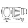 PMC 154-533 Smooth STREAM AIR STREAM Oval Filter, Mounting Diameter: