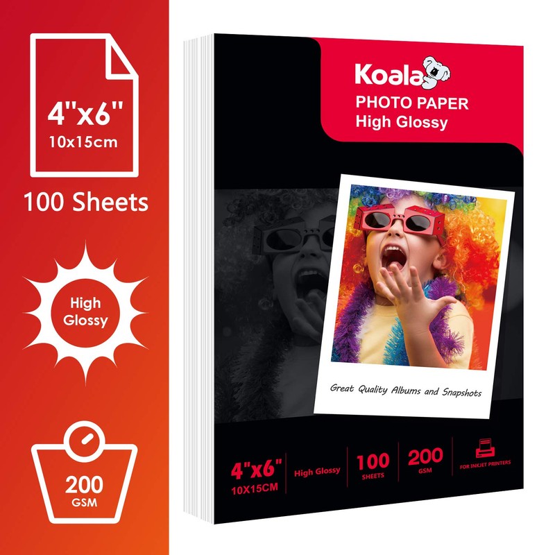 Koala Inkjet High Gloss Photo Paper 10 x 15 cm
